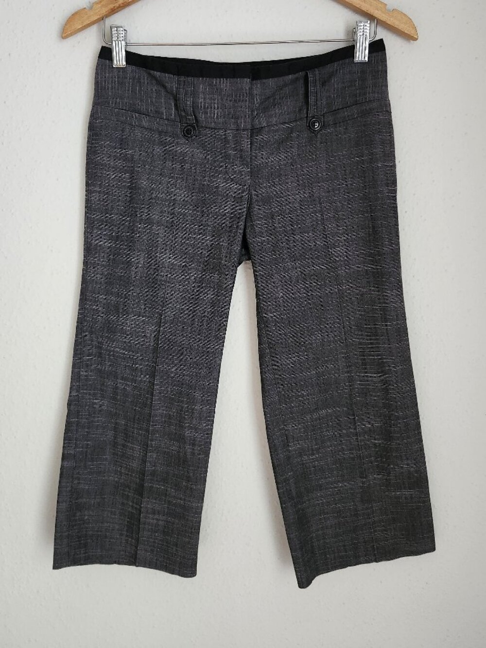VINTAGE 90s/Y2K Low Rise Capris Charlotte Russe Dark Gray 0
